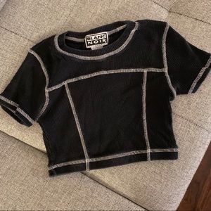 Vintage Blanc Noir crop tee